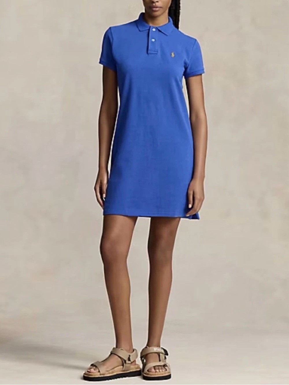 Polo Ralph Lauren Cotton Polo Dress Blue Size Medium